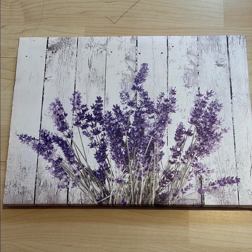 Lavender Floral Canvas Art - Picture 1 of 2